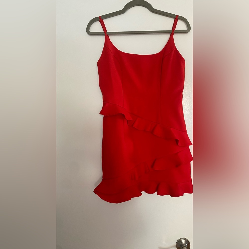 Red mini cocktail dress